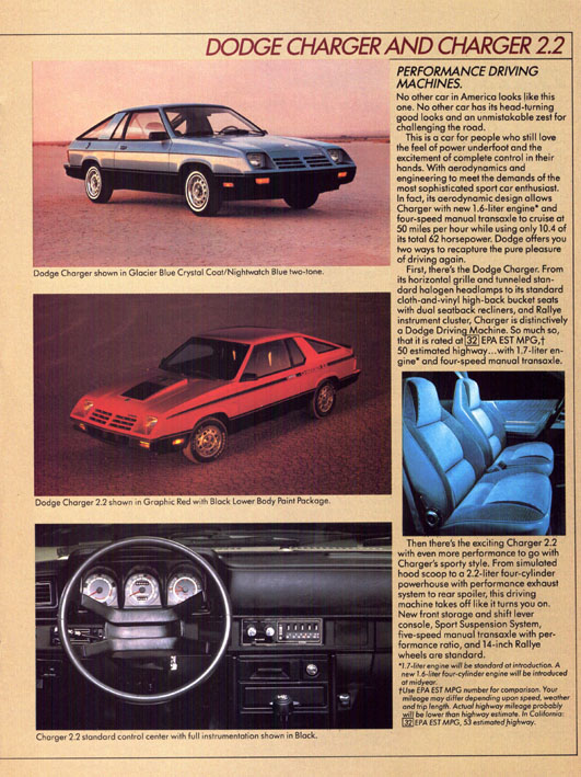 1984 Dodge Brochure Page 7